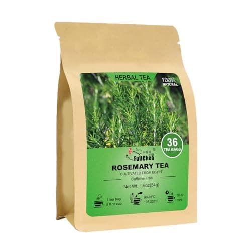 FullChea - Rosemary Tea Bags, 36 Teabags, 1.5g/bag - Premium Dried Rosemary Leaves - Cultivated From Egypt - Non-GMO - Caffeine-free - Distinct Flavor & Support Digestion - Image 1