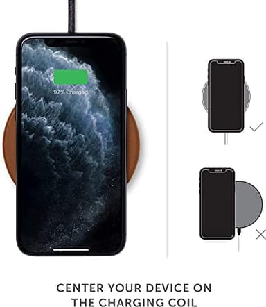 Native Union Classic Leather Wireless Charger – High-Speed [Qi Certified] 10W Handcrafted Italian Leather Charging pad – Compatible with iPhone 12/12 Pro/12 Pro Max/12 mini/11/11 Pro/11 Pro Max (Tan) - Image 4
