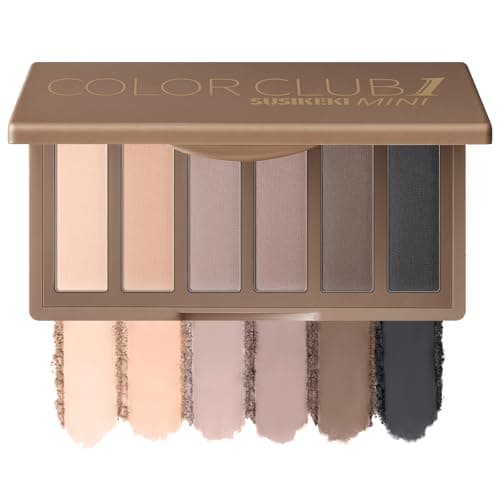 SUSIKEKI 6 Colors Mini Eyeshadow Makeup Palette Neutral Nude Smoky Eye Shadow Taupe & Brown Matte Make Up Pallet with Mirror Highly Pigmented Long Lasting Waterproof Travel Size Gift Kit 01 - Image 1