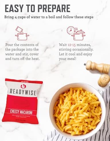 ReadyWise 30 Day Emergency Food Supply - 296 Servings, 2 Buckets, Freeze Dried Protein Meals, Survival Food Storage, Ready to Eat, Backpacking & Camping Essentials, up to 25 Year Shelf Life - Image 2