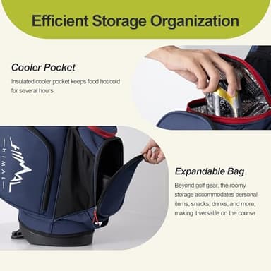 GoHimal 14 Way Golf Stand Bag, Golf Bags for Men with Stand, Top Dividers Ergonomic with 10 Pockets - Image 5