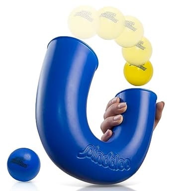 pindaloo Original Skill Game Toy with 2 Balls- Gifts for Kids and Adults Indoor & Outdoor Games, Ball Toys for Boys, Girls, & Teens - Gift Ideas, Fun Stuff, Develops Motor & Juggling Skills -Blue - Image 1