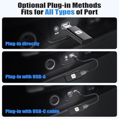 Mini Wireless Carplay Adapter for iPhone, 2025 2 in 1 Stable Universal Wireless carplay Adapter, Fast Convert Factory Wired to Wireless CarPlay Dongle Cars for auto for Android for Apple for iOS - Image 2
