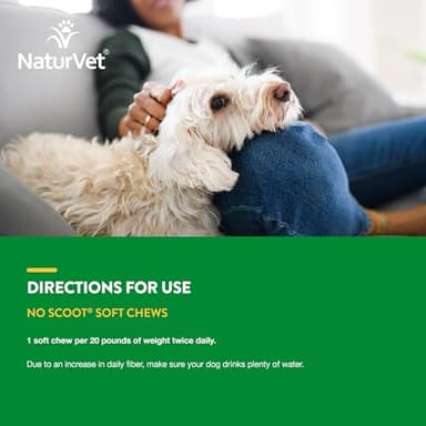 NaturVet - No Scoot for Dogs - 120 Soft Chews - Plus Pumpkin - Supports Healthy Anal Gland & Bowel Function - Enhanced with Beet Pulp & Psyllium Husk - Image 7