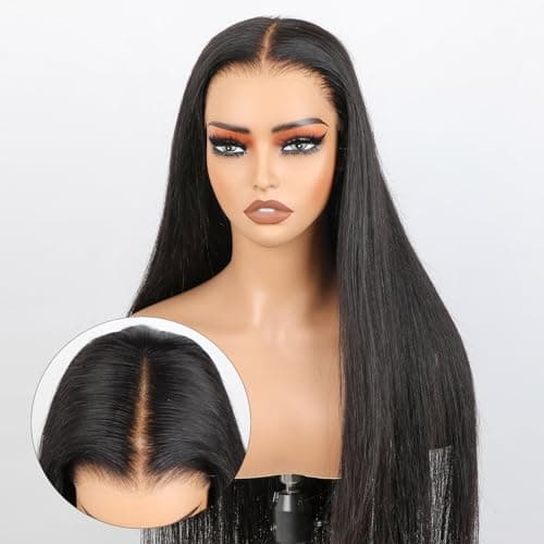 ISEE HAIR M-Cap Straight Wear Go Glueless Wig Human Hair Pre Plucked Pre Cut 9x6 HD Lace Pre Bleached Tiny Knots Human Hair Wigs For Women 26 Inch - Image 1