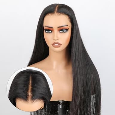 ISEE HAIR M-Cap Straight Wear Go Glueless Wig Human Hair Pre Plucked Pre Cut 9x6 HD Lace Pre Bleached Tiny Knots Human Hair Wigs For Women 26 Inch - Image 1