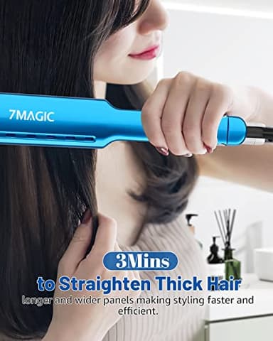 Nano Titanium 1.7" Wide Flat Iron for All Hair - Straightener with 5 Temps and Dual Voltage - Image 2