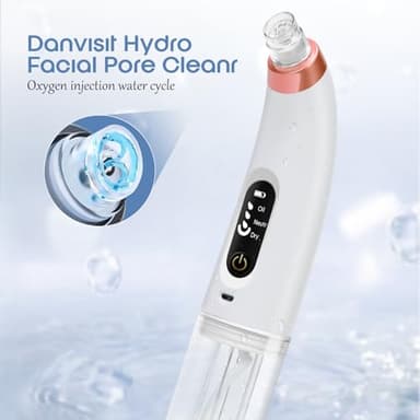 Danvisit Blackhead Remover Vacuum: Water Cycle Facial Pore Cleaner with 3 Suction Power 6 Probes USB Rechargeable Pore Vacuum Blackhead Extractor Tools - Image 4