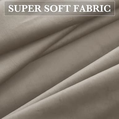 RYB HOME 100% Blackout Velvet Curtains for Living Room, Light Blocking Nursery Curtains 96 inches Long 2 Panels, Back Tab Thermal Insulated Window Drapes for Bedroom, Camel Beige, 52W x 96L - Image 6