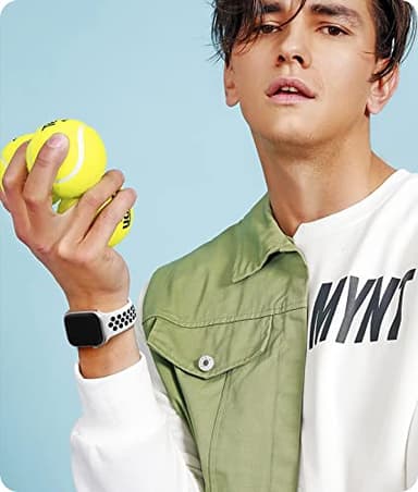 Keponew Sport Bands Compatible with Apple Watch Bands for Men Women 49mm 46mm 45mm 44mm 42mm 41mm 40mm 38mm, 6 Pack Sport Breathable Soft Silicone Strap for iWatch Bands Ultra3/2/1 SE Series 11 10 9-1 - Image 5