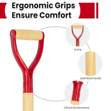 Dikuyeel Heavy Duty Garden Fork for Digging, 4 Tines Pitch Fork for Gardening Compost, Garden Pitch Fork with Wooden Handle, 45 Inches - Image 4