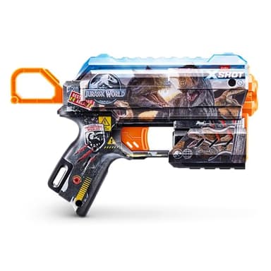 XSHOT Skins Flux Blaster - Jurassic World Skins (2PK) by ZURU Jurrasic World Skin Design with 16 Darts, Easy Reload, Air Pocket Dart Technology, Toy Foam Blaster for Kids, Teens and Adults - Image 4