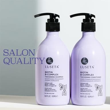 Luseta B-Complex Shampoo & Conditioner Set for Hair Strengthening, Routine shampoo and Conditioner for Women, Biotin Shampoo for Thinning Hair for Women and Men All Types 2 x 16.9oz - Image 8
