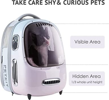 PETKIT Cat Backpack Carrier with Inbuilt Fan & Light, Airline-Approved Pet Backpack Bubble for Kitty Small Dog, Detachable Dog Backpack with Padded Strap for Travel, Hiking, Walking & Outdoor - Image 4