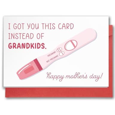 Funny Mothers Day Card For Mom From Son, Daughter, Kid, For Wife From Husband, Happy Card For First Time Mama, Cute, Gag, Hilarious, Humor Gifts Ideas For Bonus, Stepmom, 8"x5.3" (Grandkids) - Image 7