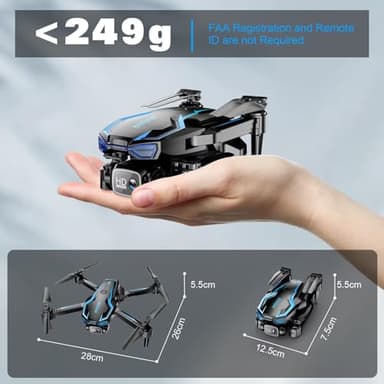 2K HD FPV Drone with Camera for Adults - Altitude Hold, One-Key Takeoff/Landing, 3 Speed Modes, Headless Mode, 2 Batteries, Foldable & Portable, Best Gifts for Beginners, Teen Boys & Girls - Image 7