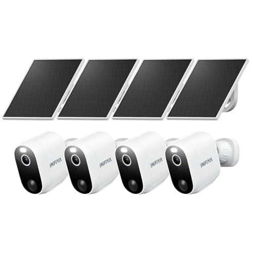 INFIYA Security Cameras Wireless Outdoor-Solar&Battery Powered 2K 2.4G Cameras for Home Security, Instant Alert, AI Human Detection, Color Night Vision, 2-Way Talk, SD Storage, Work with Alexa, Z1 4P - Image 1