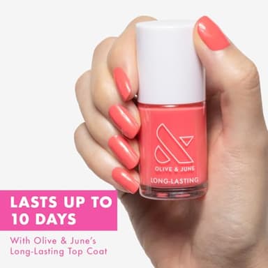 Olive & June Long Lasting Nail Polish | Gel-Like Finish No Lamp Needed | Lasts up to 10 days | Salon-Quality Color at Home | Vegan Cruelty-Free Chip-Resistant Shine |Maine Character Energy Lobster Red - Image 2