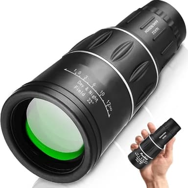 16x52 Monocular Telescope with 10x Magnification, 66M-8000M Range, Day & Night Vision, 150mm Lens - Image 4