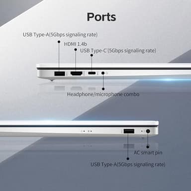 HP 17 Laptop, 17.3'' Touchscreen Display, Intel Quad-Core N200 Processor, 32GB RAM, 1TB SSD+128GB SSD, Webcam, Number Keypad, Windows 11 Home, Fatcayes Accessory, Sliver (Renewed) - Image 6