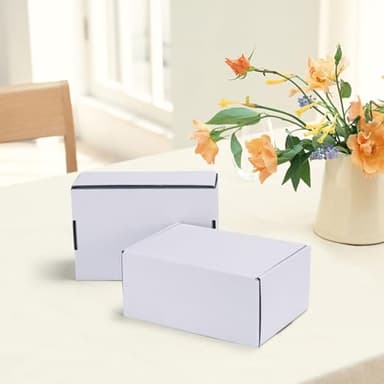 HORLIMER 9x6x4 Shipping Boxes Set of 30, White Corrugated Cardboard Mailer Box for Packing Small Business - Image 5