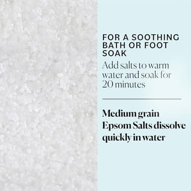 Sky Organics - Epsom Salt Bath Soak, 5 lbs - Magnesium Sulfate USP - 100% Pure, Medium Grain - Unscented - Soaking Bath Salts - Resealable Bag - Natural, Vegan & Cruelty Free - Self Care - Bath & Feet - Image 3