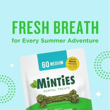 Minties Dental Chews for Dogs, 40 Count, Vet-Recommended Mint-Flavored Dental Treats for Medium Dogs 25-50 lbs, Dental Bones Clean Teeth, Fight Bad Breath, and Removes Plaque and Tartar - Image 2