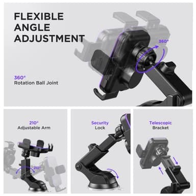 Wireless Car Charger,【7 Colored RGB Backlit】 Mosurr 15W Auto Clamping Phone Holders for Your car fit for iPhone 16 15 14 Mini Pro Max, Samsung Galaxy S25 Ultra S24 S23+, etc, Fathers Day for Gifts - Image 7