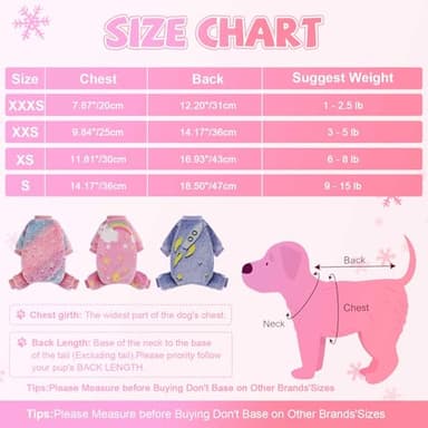 Dog Sweaters for Small Dogs Winter Pet Clothes Puppy Clothes Boy Girl Fleece Small Dog Pajamas Jumpsuits Doggie Outfits for Chihuahua Yorkie Cat Apparel - Image 3