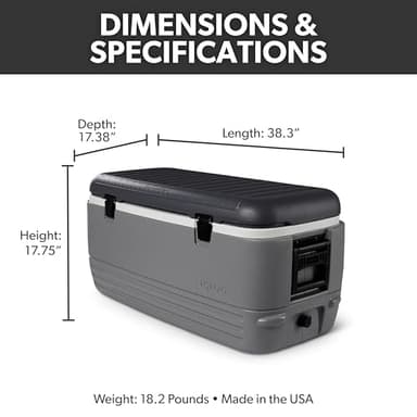 Igloo Gray Polar 120 Qt Cooler - Image 2
