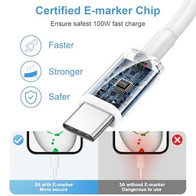 iPhone 17 16 15 Fast Charging 10FT Long USB C Charger Type C Charger 3 Pack Fast Charger USB C for iPhone 17/17 Plus/17 Pro/17 Pro Max/16/16 Plus/16 Pro/16 Pro Max/15/15 Pro Max,iPad Pro,Samsung - Image 6