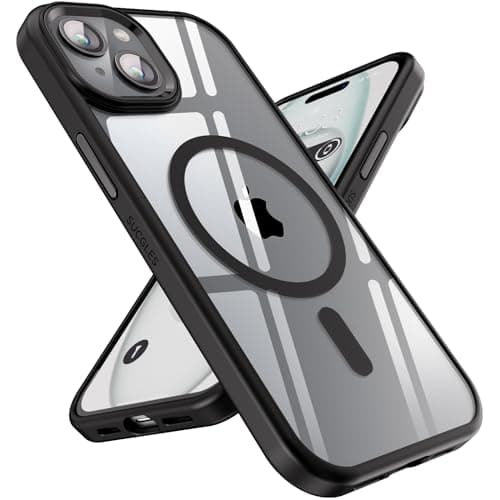 SUCGLES for iPhone 15 Case with MagSafe [Ultra Strong Magnetic] [12FT Military Drop Protection] [Shockproof Bumper] Slim Thin Mag Safe Phone Cover 6.1" for Apple iPhone15 (Black) - Image 1