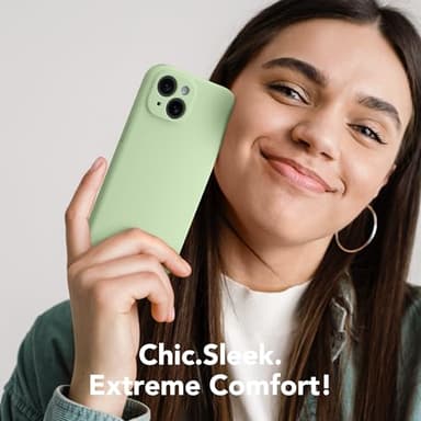 SuydanBox Magnetic for iPhone 15 Case, Compatible with MagSafe, [Screen Protector + Full Camera Protection], Silicone Shockproof Anti-Scratch Protective Phone Case for iPhone 15 6.1", Matcha - Image 7