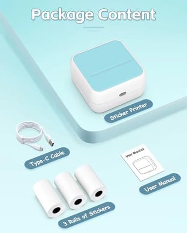 Sticker Printer - Printpods Mini Printer with Stickers, Print Pod, Bluetooth Inkless Printers, Sticker Maker, Portable Thermal Printer for iphone, Impresora Portátil for Notes, Journal, DIY, Kids Gift - Image 7