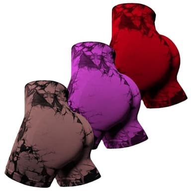 OVESPORT Workout Shorts for Women Scrunch Butt Lifting High Waisted Yoga Gym Seamless Booty Biker Shorts - Image 1