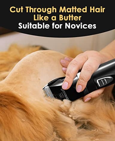 oneisall Quiet Cat Clippers for Matted & Long Hair, 2-Speed Cordless Pet Shaver Grooming Kit for Cats, Small Dogs & Animals (Black) - Image 4