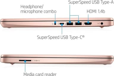 HP 14 Ultrabook • Intel 4-Core CPU • Limited Edition with Microsoft 365 • 4GB RAM • 1.6TB Storage (128GB OnBoard withHP 512GB P500 Portable SSD + 1TB OneDrive) • Rose Gold • Win 11 (Renewed) - Image 5