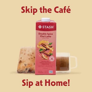 STASH Double Spice Chai Latte - Dairy Free Plant Based Tea Concentrate - Caffeinated - 32 fl oz, 5 Servings (Pack of 6) - Image 3
