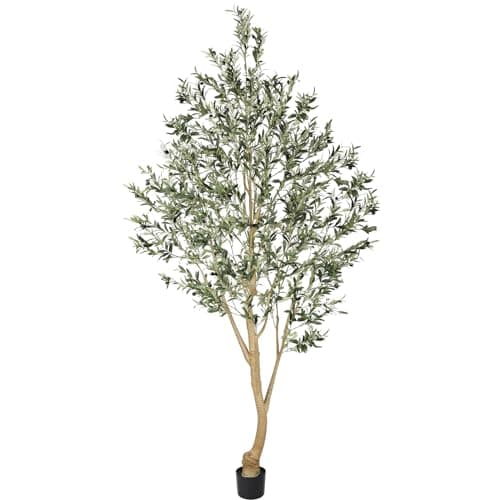 Realead Tall Faux Olive Tree 9ft - Realistic Large Silk Olive Tree Artificial Indoors - Fake Olive Trees with Branches and Fruits - Artificial Olive Trees for Home Office Decor Indoor - Image 1
