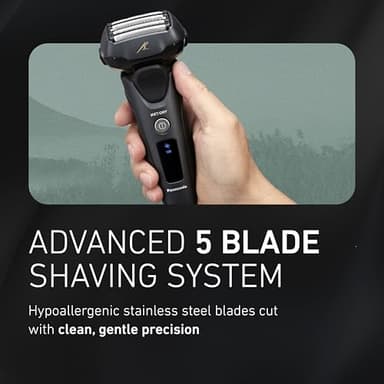 Panasonic Electric Razor for Men, Electric Shaver for Men, ARC5 with Premium Automatic Cleaning and Charging Station, Wet Dry Shaver, Cordless Razor, with Pop-Up Trimmer ES-LV97-K, Black - Image 4