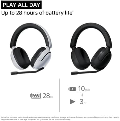 Sony INZONE H5 Wireless Gaming Headset, 360 Spatial Sound, Works with PC, PS5, 28 Hour Battery, 2.4Ghz Wireless and 3.5mm Audio Jack, WH-G500 White - Image 6