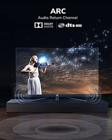 KELink 4K HDMI Cable 25Feet, in-Wall CL3 Rated HDMI Cable 2.0 Support (HDR10 8/10bit 18Gbps HDCP2.2 ARC) High Speed HD Shielded Cord Compatible with Roku TV/Laptop/PC/HDTV - Image 4