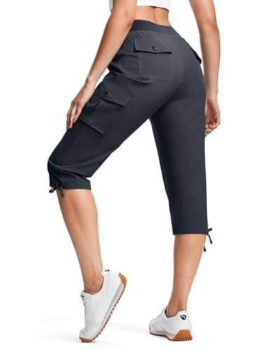 ISEEGZ Hiking Capris for Women with Pockets Lightweight Quick Dry Cargo Capri Travel Pants Women Casual Women's Capris - Image 1