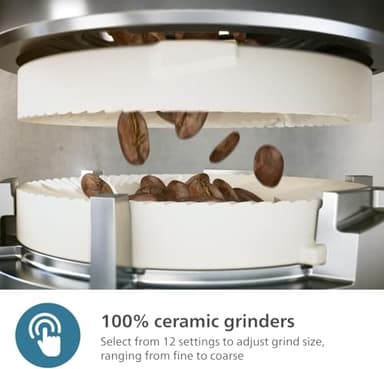 Philips 5500 Series Fully Automatic Espresso Machine, LatteGo Milk System, Integrated Grinder, 20 Hot & Iced Coffee Pre-Sets, SilentBrew, 15-Bar, Black Chrome (EP5544/94) (Renewed) - Image 9