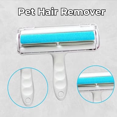 Portable Pet Hair Remover | Reusable Lint Roller for Cat and Dog | Hair Remover for Furniture, Couch, Carpet, Clothing, Seat and Bedding (Blue) - Image 3