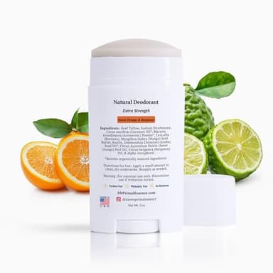 Dr. Dave's Primal Essence Extra Strength Tallow Deodorant - Aluminum-Free - Baking Soda, Beeswax, Coconut Oil, and Mango Butter - Sweet Orange and Bergamot Deodorant for Men and Women - Image 2