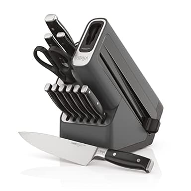 Ninja K32012 Foodi NeverDull Premium Knife System, 12 Piece Knife Block Set with Built-in Sharpener, German Stainless Steel Knives, Black - Image 1
