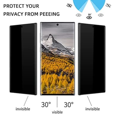[2+2Pack] Galaxy S22 Ultra Screen Protector Tempered Glass + Camera Lens [9H Hardness][Compatible Fingerprint] 3D Curved HD Clear Glass Film For Samsung Galaxy S22 Ultra Screen Protector (6.8") - Image 2