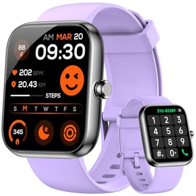 Smart Watch for Men Women, Alexa Built-in Fitness Tracker with Call Function & 1.83" HD Touchscreen, Heart Rate/Sleep Monitor, 100 Sport Modes, IP68 Waterproof, iOS Android Compatible (Purple) - Image 1