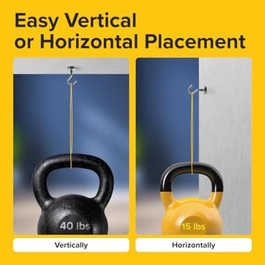 Magnetic Hooks 40 LBS (Pack of 10) - Heavy Duty Neodymium Magnetic Outdoor Hooks for Cruise Cabins - Strong Rare Earth Magnets for Hanging on Refrigerator, Ship Essentials for Hanging String Lights - Image 4